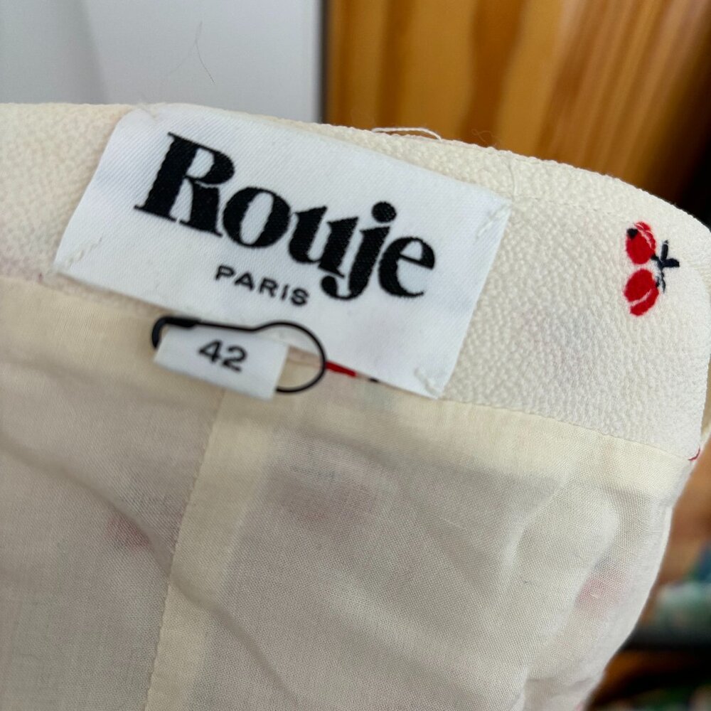 White Berry-print Rouje Midi Wrap Skirt